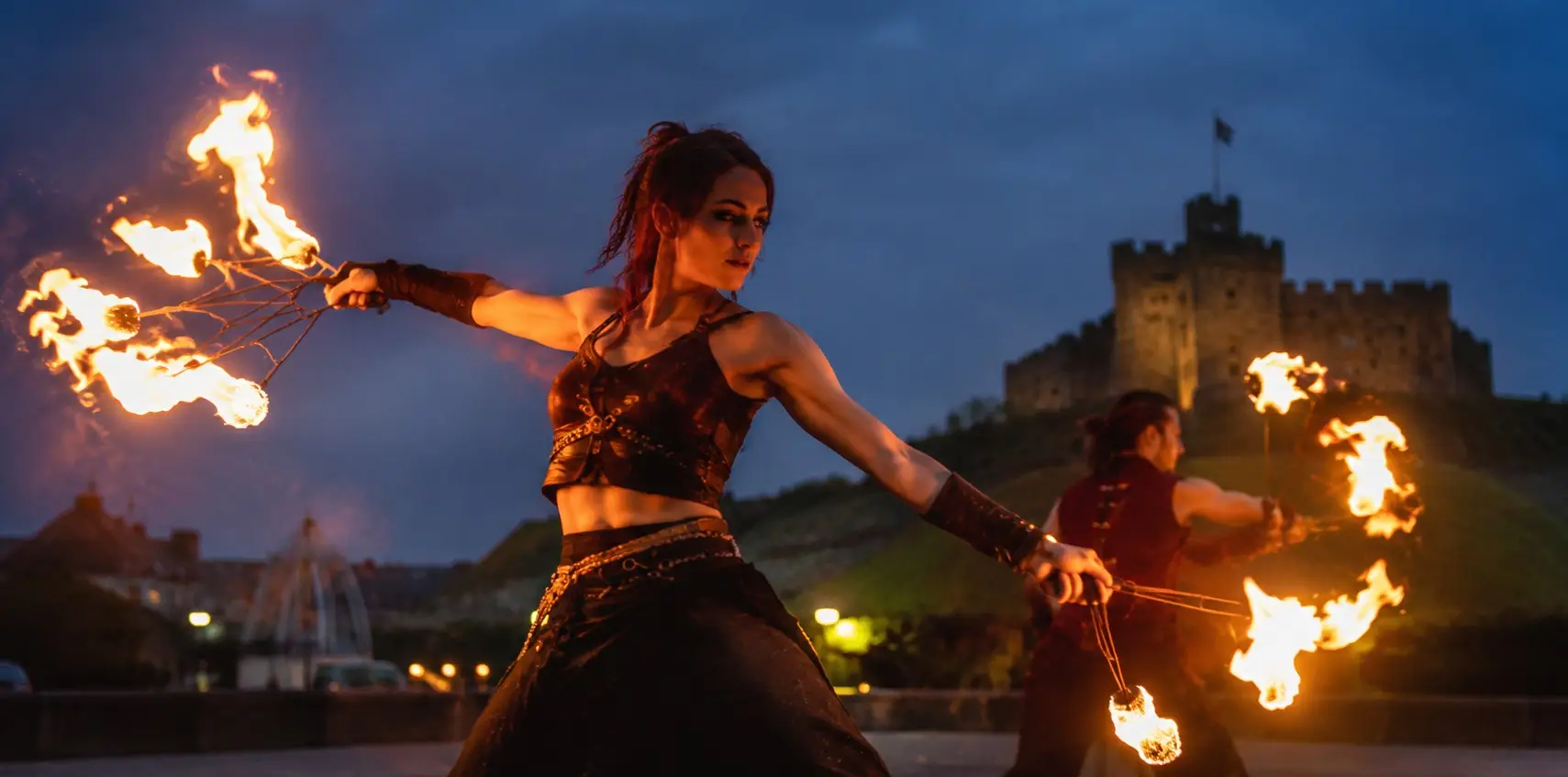 hire Cardiff fire performers