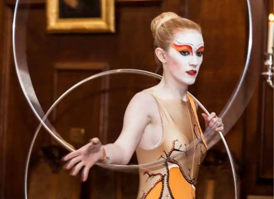 circus hula hoop performer