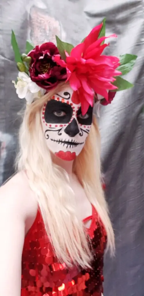 day of the dead stilt walker