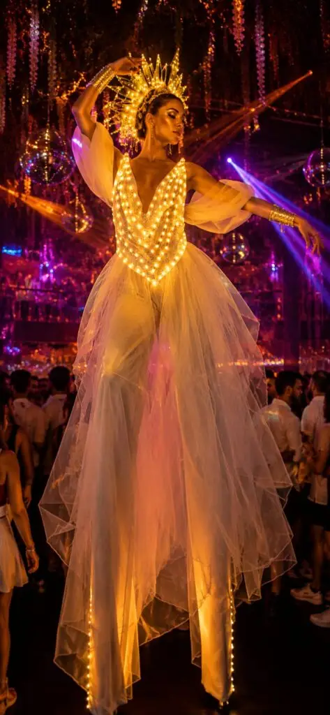 beautiful LED stilt walker