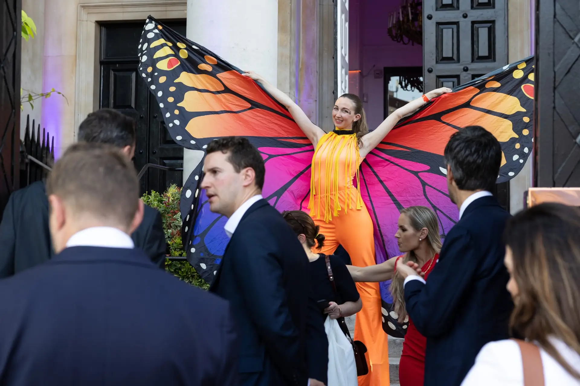 Summer butterfly stilt walker