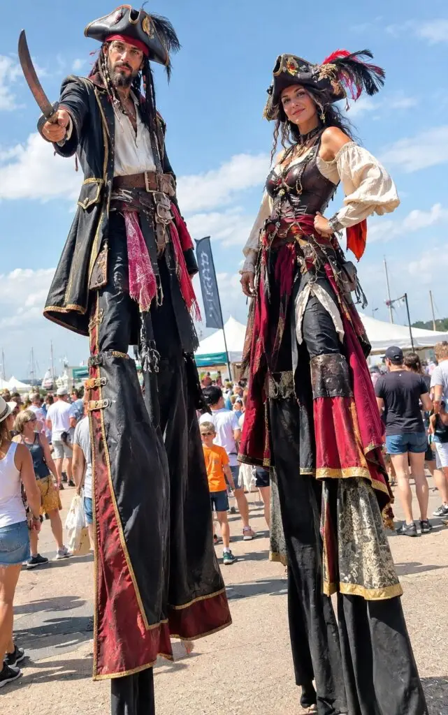 hire pirate stiltwalkers